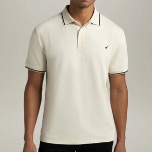 HyperNatural Cream Premium Bio-performance Classic Fit Micro-Pique Tipped Polo